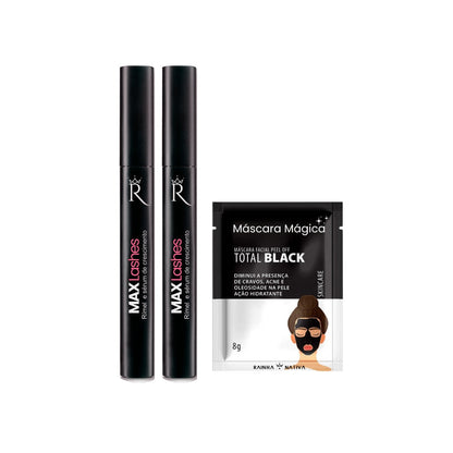 KIT 2 Max Lashes Rímel - 2 em 1 com sérum de crescimento