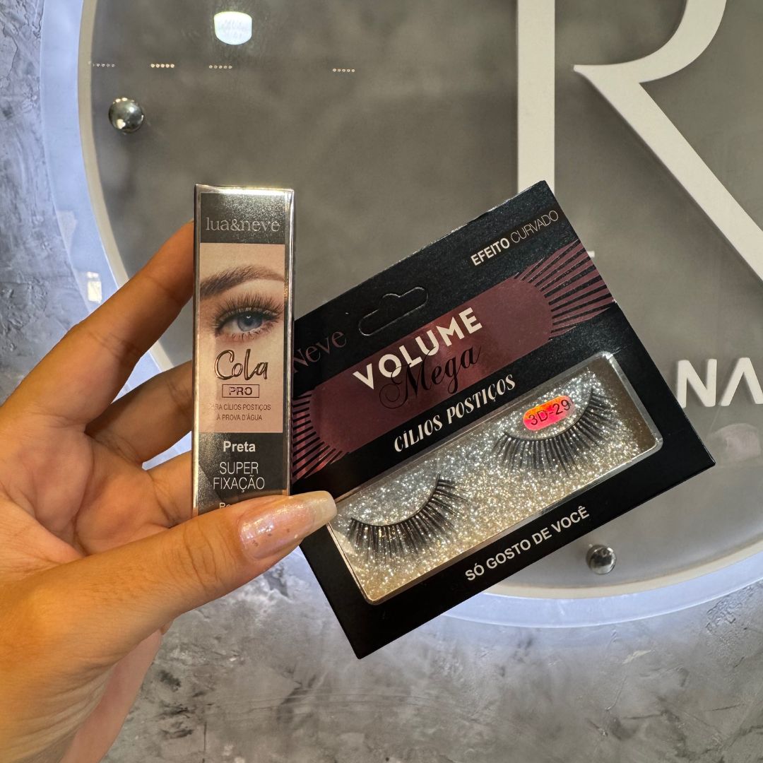 Cílios postiços+ cola de brinde